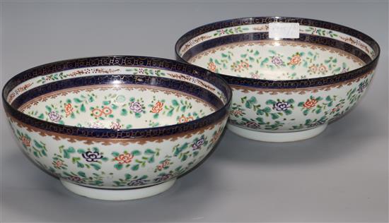 A pair of Sampson bowls diameter 31cm